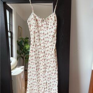 Rouje Cherry Print Slip Dress